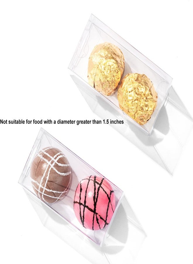 SLShePack Clear Truffle Boxes Packaging 3 1/8"x1"x1" 45 Pack Small Chocolate Wedding Favor Caramels Candy Gift Boxes Little Glass Bears Treat Boxes for Party - Image 4